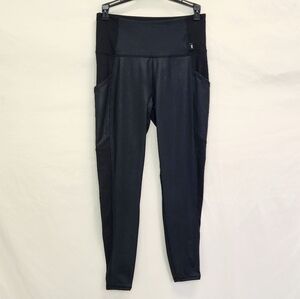 Marika Black Yoga Athleisure Leggings with Side Pockets